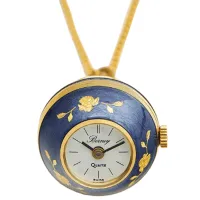 Lanț cu ceas pentru femei BERNEY 3904 Inox / Blue