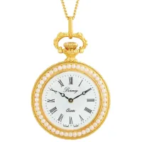 Lanț cu ceas pentru femei BERNEY 3661 Inox / Auriu