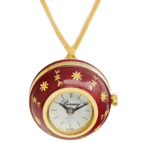 Цепочка с часами для женщин BERNEY 3904 нерж. сталь / Красный