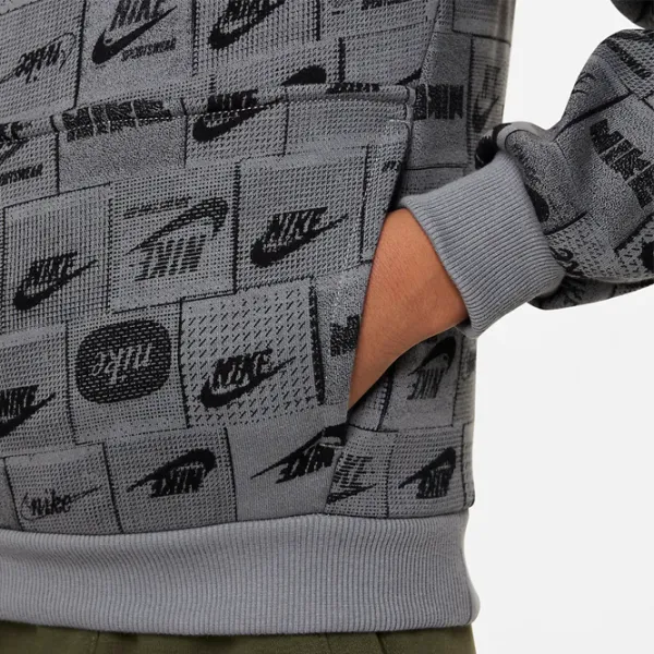 Толстовка для мальчиков Nike NKFN8741084  L / Серый photo 3 Толстовка для мальчиков Nike NKFN8741084  L / Серый photo 3