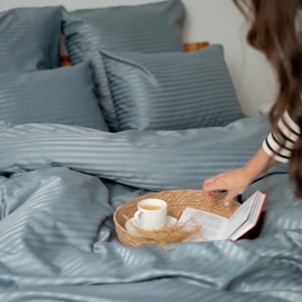 Постельное бельё Relaxe Home TEP Stripe Satin Lunar Атлас photo 3 Постельное бельё Relaxe Home TEP Stripe Satin Lunar Атлас photo 3
