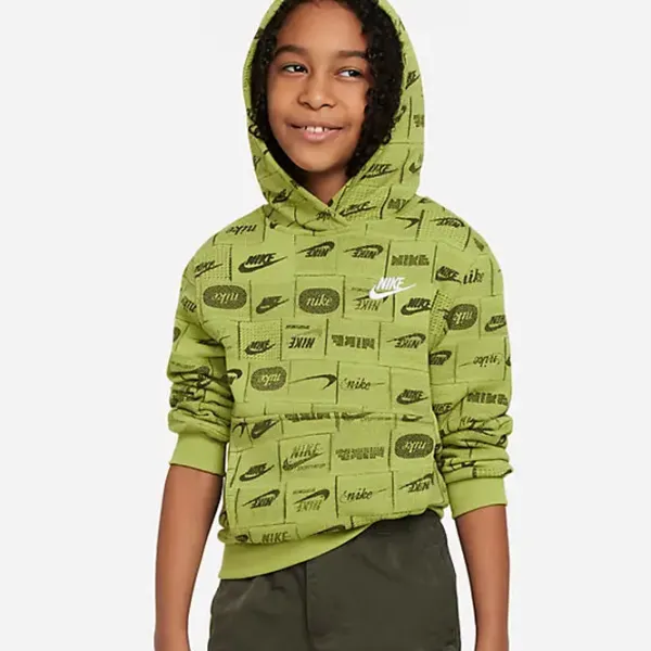 Толстовка для мальчиков Nike NKFN8741377  S / Зеленый photo 4 Толстовка для мальчиков Nike NKFN8741377  S / Зеленый photo 4