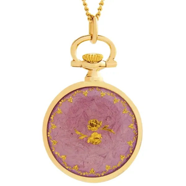 Lanț cu ceas pentru femei BERNEY 3035 Inox / Golden & Purple photo 2