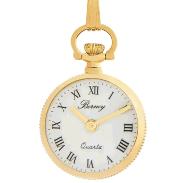 Lanț cu ceas pentru femei BERNEY 3949 Inox / Golden photo 1