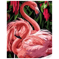 Картина по номерам Strateg Розовые фламинго SS1052 40 x 30 cm / Вертикальная