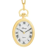 Цепочка с часами для женщин BERNEY 3188 Black нерж. сталь / Golden & Black