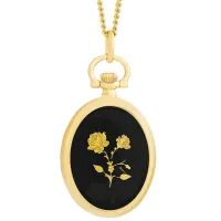 Цепочка с часами для женщин BERNEY 3188 Black нерж. сталь / Golden & Black photo 2