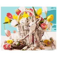 Картина по номерам Strateg Зайкa нa Пасху SS1022 40 x 30 cm / Горизонтальная