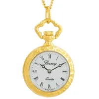 Цепочка с часами для женщин BERNEY 3021  нерж. сталь / Золотистый