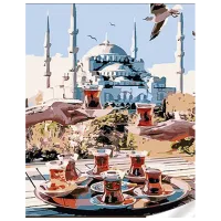 Картина по номерам Strateg Чай в Стамбуле SS1098 40 x 30 cm / Вертикальная