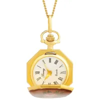 Цепочка с часами для женщин BERNEY 3157 нерж. сталь / Золотистый