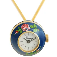 Цепочка с часами для женщин BERNEY 3905 нерж. сталь / Синий