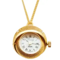 Lanț cu ceas pentru femei BERNEY 3911 Inox / Auriu