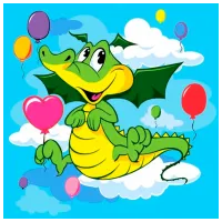 Pictură pe numere Strateg Dragon de aer ES0825 30 x 30 cm / Verticală