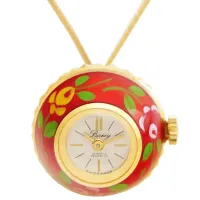 Цепочка с часами для женщин BERNEY 251 нерж. сталь / Красный