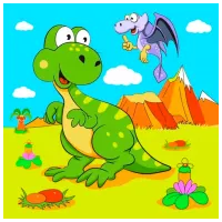 Pictură pe numere Strateg Dinozauri călători ES0806 30 x 30 cm / Verticală