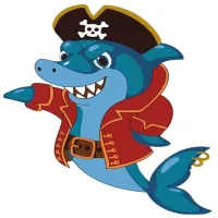 Картина по номерам Strateg Акула пират ES087 30 x 30 см / Вертикальная