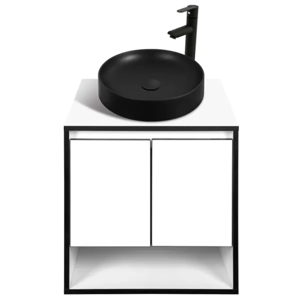 Dulap cu lavoar Montebella Eclipse Pe perete / PAL / Black photo 1
