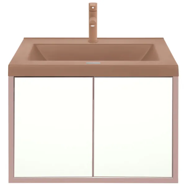 Dulap cu lavoar Montebella Terra Pe perete / PAL / Beige photo 1