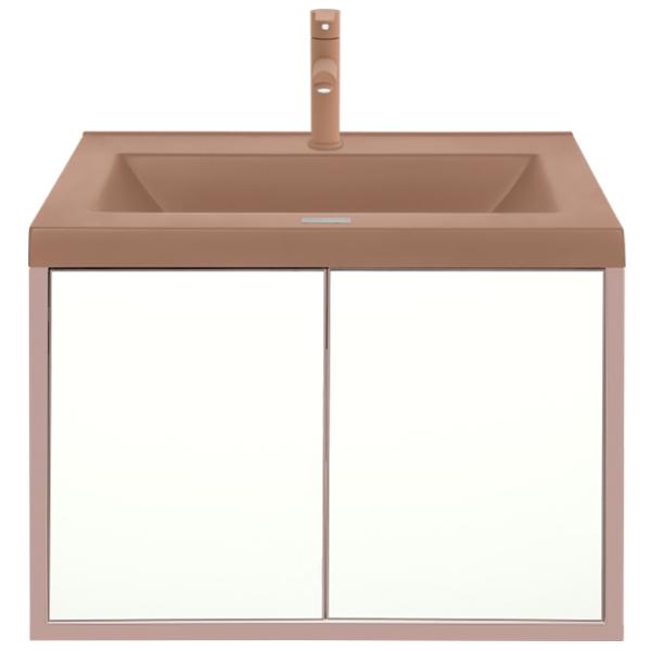 Dulap cu lavoar Montebella Terra Pe perete / PAL / Beige photo 1