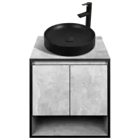 Dulap cu lavoar Montebella Loft Pe perete / PAL / Black