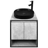 Dulap cu lavoar Montebella Loft Pe perete / PAL / Black