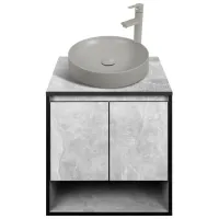 Dulap cu lavoar Montebella Loft Pe perete / PAL / Gray