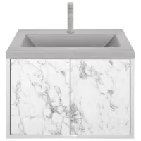 Dulap cu lavoar Montebella Bianco Pe perete / PAL / Gray