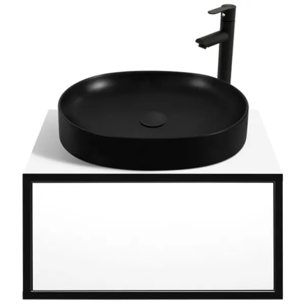 Dulap cu lavoar Montebella Eclipse Pe perete / PAL / Black photo 1