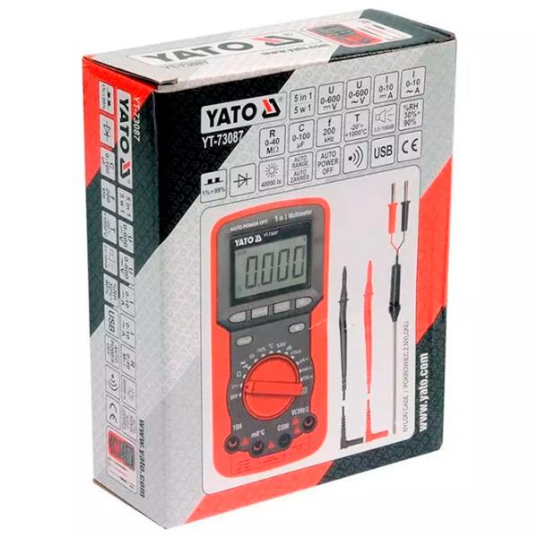 Multimetru Yato YT-73087 Digital / 50 MOm photo 6