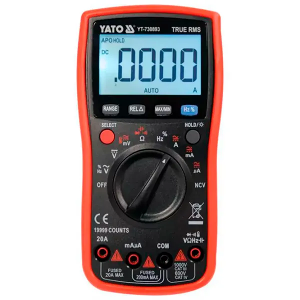 Multimetru Yato YT-730893 Digital / 200 MOm photo 1