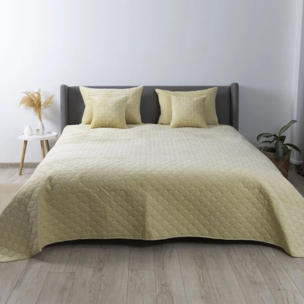Покрывало Relaxe Home TEP VELOUR  Велюр / Бежевый photo 1