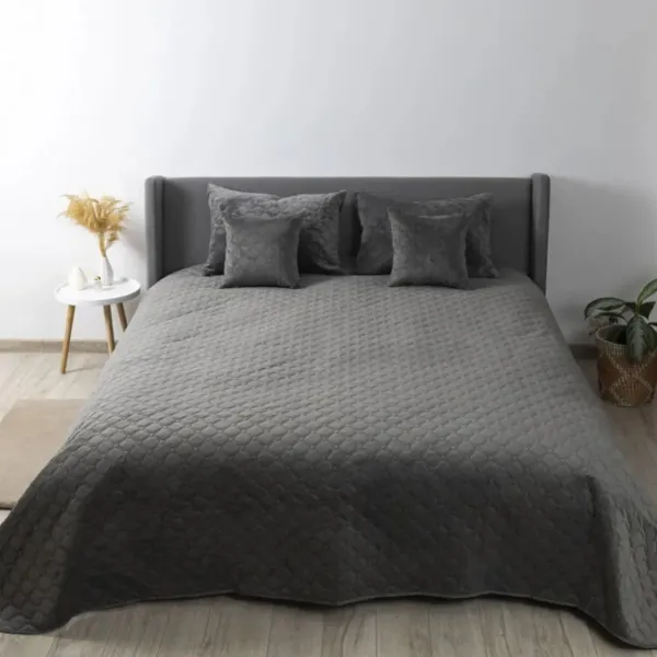 Cuvertură Relaxe Home TEP VELOUR  Velur / Grey photo 1