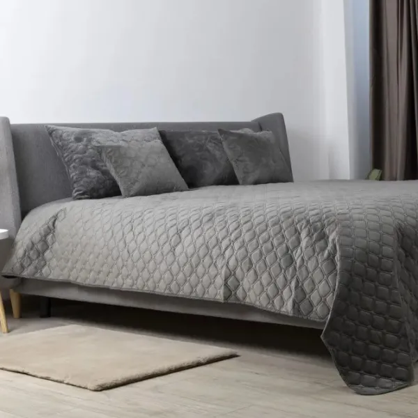 Cuvertură Relaxe Home TEP VELOUR  Velur / Grey photo 2