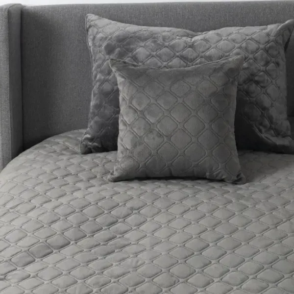 Cuvertură Relaxe Home TEP VELOUR  Velur / Grey photo 3