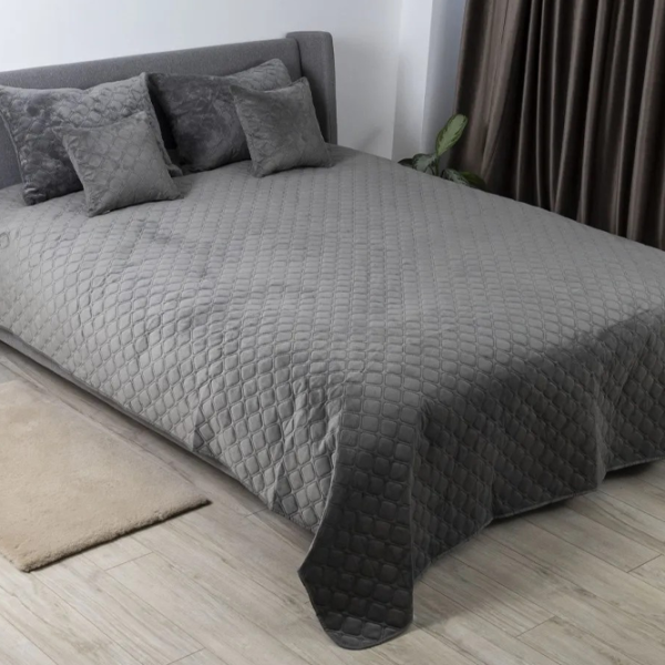 Cuvertură Relaxe Home TEP VELOUR  Velur / Grey photo 4