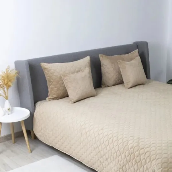 Покрывало Relaxe Home TEP VELOUR  Велюр / Золотой Бежевый photo 2 Покрывало Relaxe Home TEP VELOUR  Велюр / Золотой Бежевый photo 2