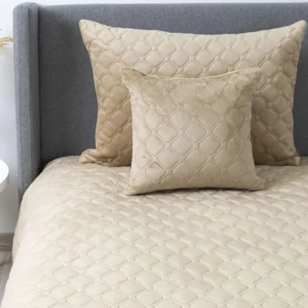 Покрывало Relaxe Home TEP VELOUR  Велюр / Золотой Бежевый photo 3 Покрывало Relaxe Home TEP VELOUR  Велюр / Золотой Бежевый photo 3