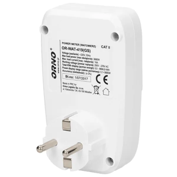 Contor electric ORNO ORWAT419GS White photo 2