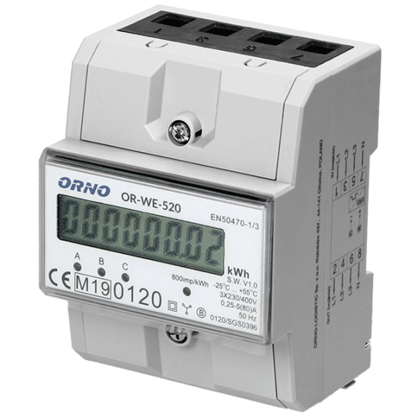 Contor digital ORNO ORWE520 White photo 1 Contor digital ORNO ORWE520 White photo 1