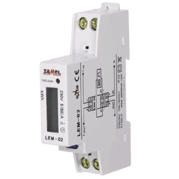 Contor electric Zamel LEM02 White photo 1