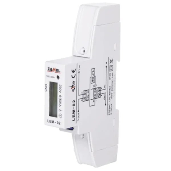 Contor electric Zamel LEM02 White photo 2