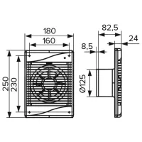 Ventilator de evacuare ERA STANDARD 5C 20 W / 185 m3/oră photo 5