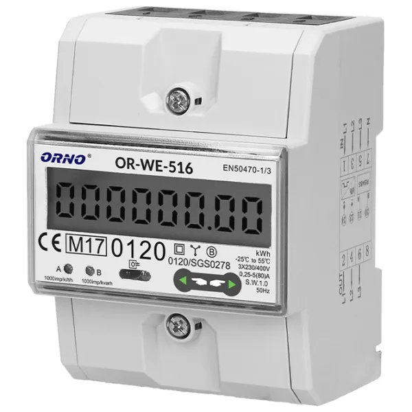 Contor digital ORNO ORWE516 White photo 1 Contor digital ORNO ORWE516 White photo 1