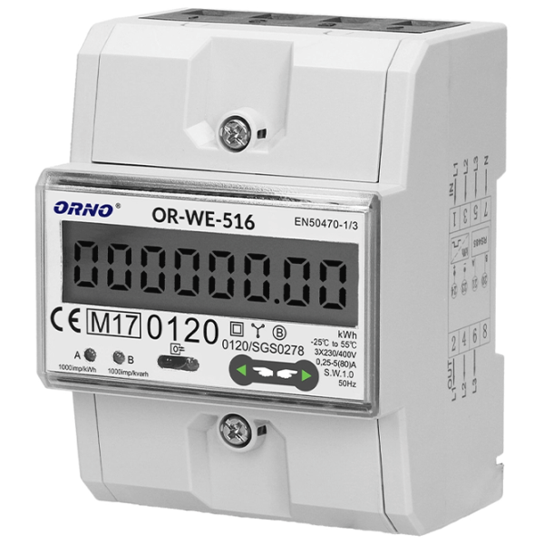 Contor digital ORNO ORWE516 White photo 1 Contor digital ORNO ORWE516 White photo 1