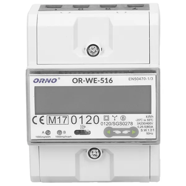 Contor digital ORNO ORWE516 White photo 2 Contor digital ORNO ORWE516 White photo 2