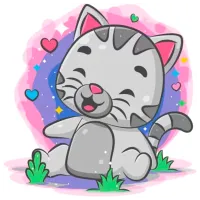 Pictură pe numere Strateg Pisicuța veselă ES0857 30 x 30 cm / Verticală