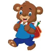 Картина по номерам Strateg Мишка с рюкзаком ES093 30 x 30 см / Вертикальная