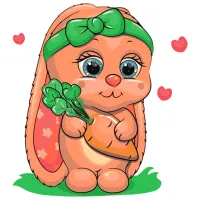 Pictură pe numere Strateg Cute bunny ES023 30 x 30 cm / Verticală