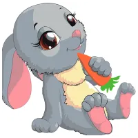 Картина по номерам Strateg Серый с морковкой ES088 30 x 30 см / Вертикальная